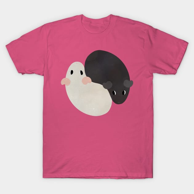 Yin Yang Guinea Pigs T-Shirt by Ratfrens